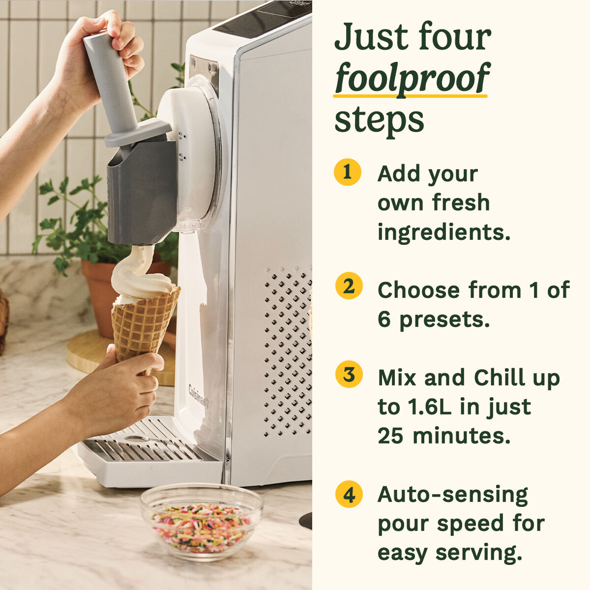 Cuisinart Frost Fusion® 6 in 1 Soft Serve Ice Cream and Frozen Drinks Maker