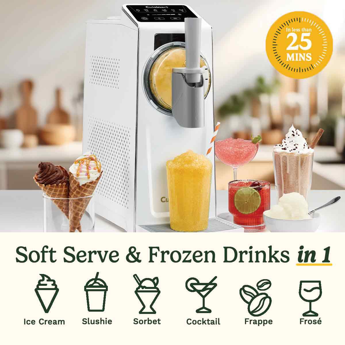 Cuisinart Frost Fusion® 6 in 1 Soft Serve Ice Cream and Frozen Drinks Maker