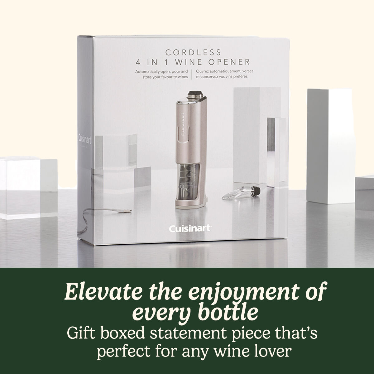 Cuisinart Cordless 4 in 1 Automatic Wine Opener