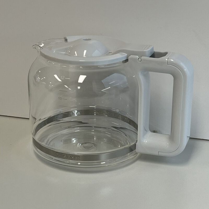 Drip filter coffee maker replacment Glass Carafe with Lid (White)