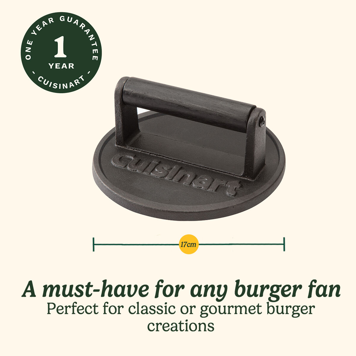 Cuisinart Cast Iron Smashed Burger Press