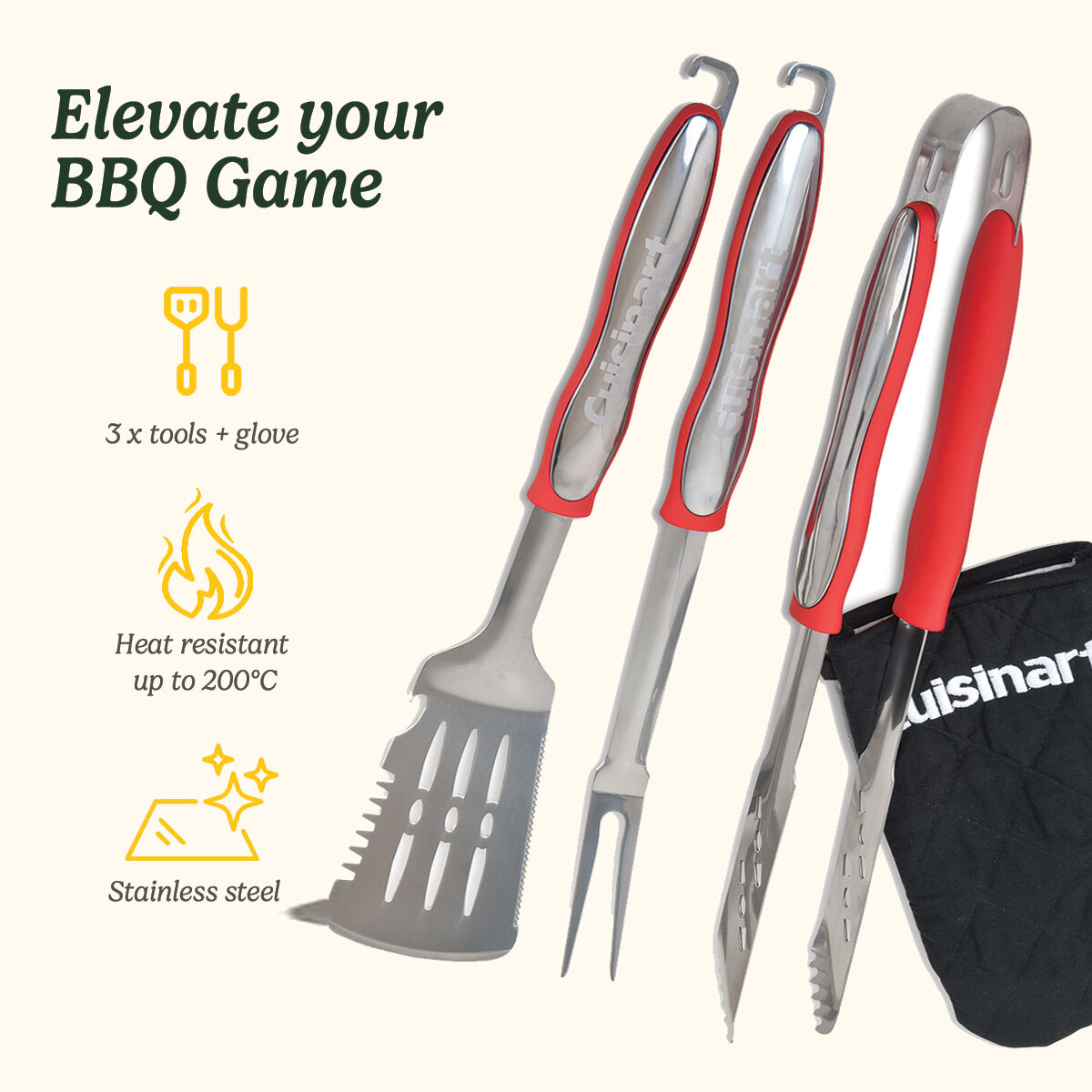 Cuisinart 3 Piece Grilling Tool Set