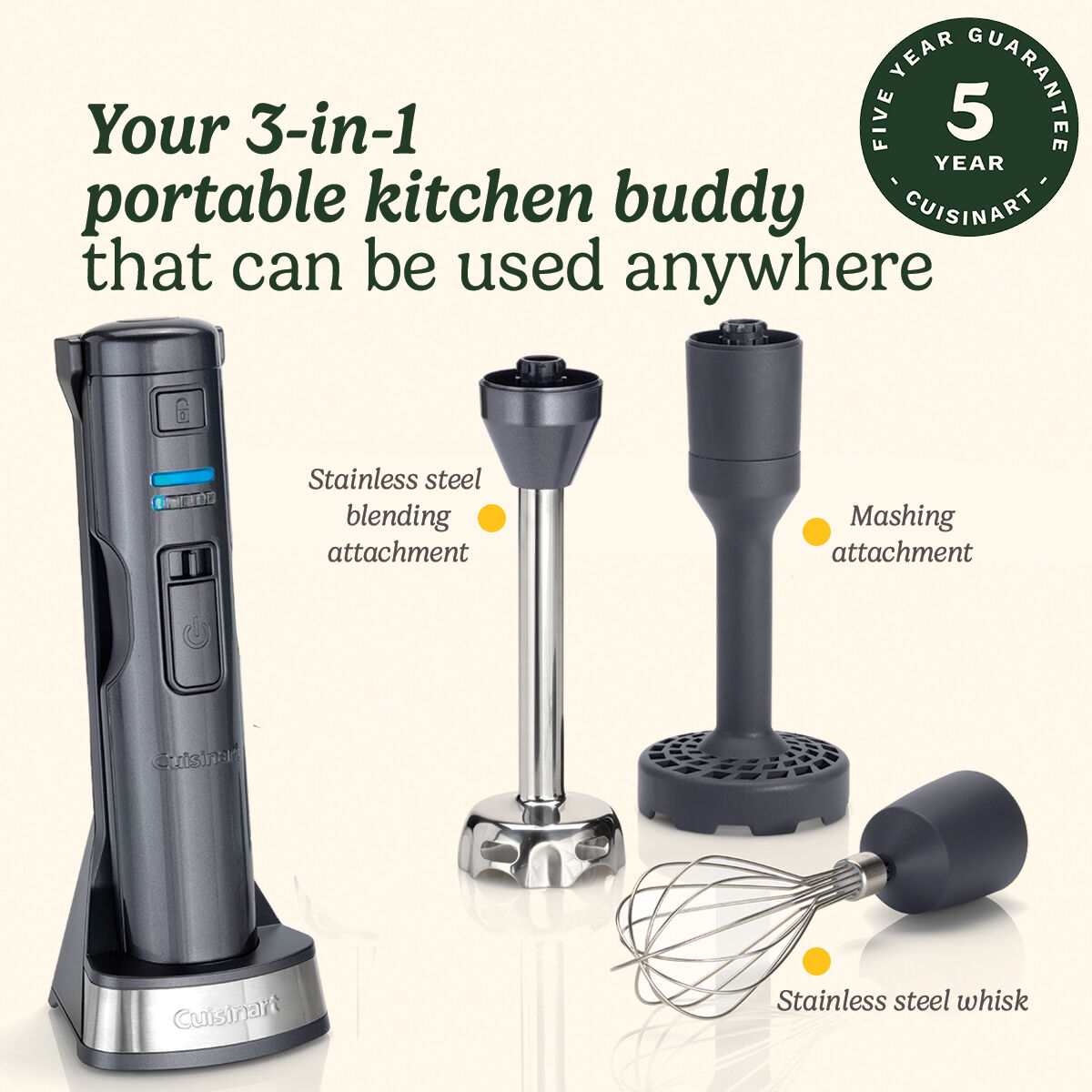 Cuisinart 3 in 1 Cordless Hand Blender