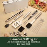 Cuisinart 20 Piece Deluxe Stainless-Steel Grill Tool Set