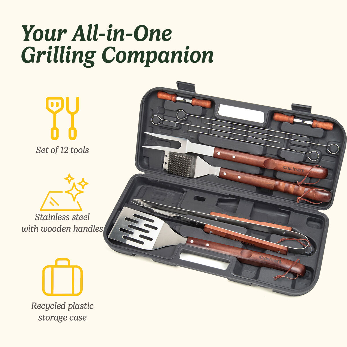 Cuisinart 13 Piece Wooden Handle Tool Set