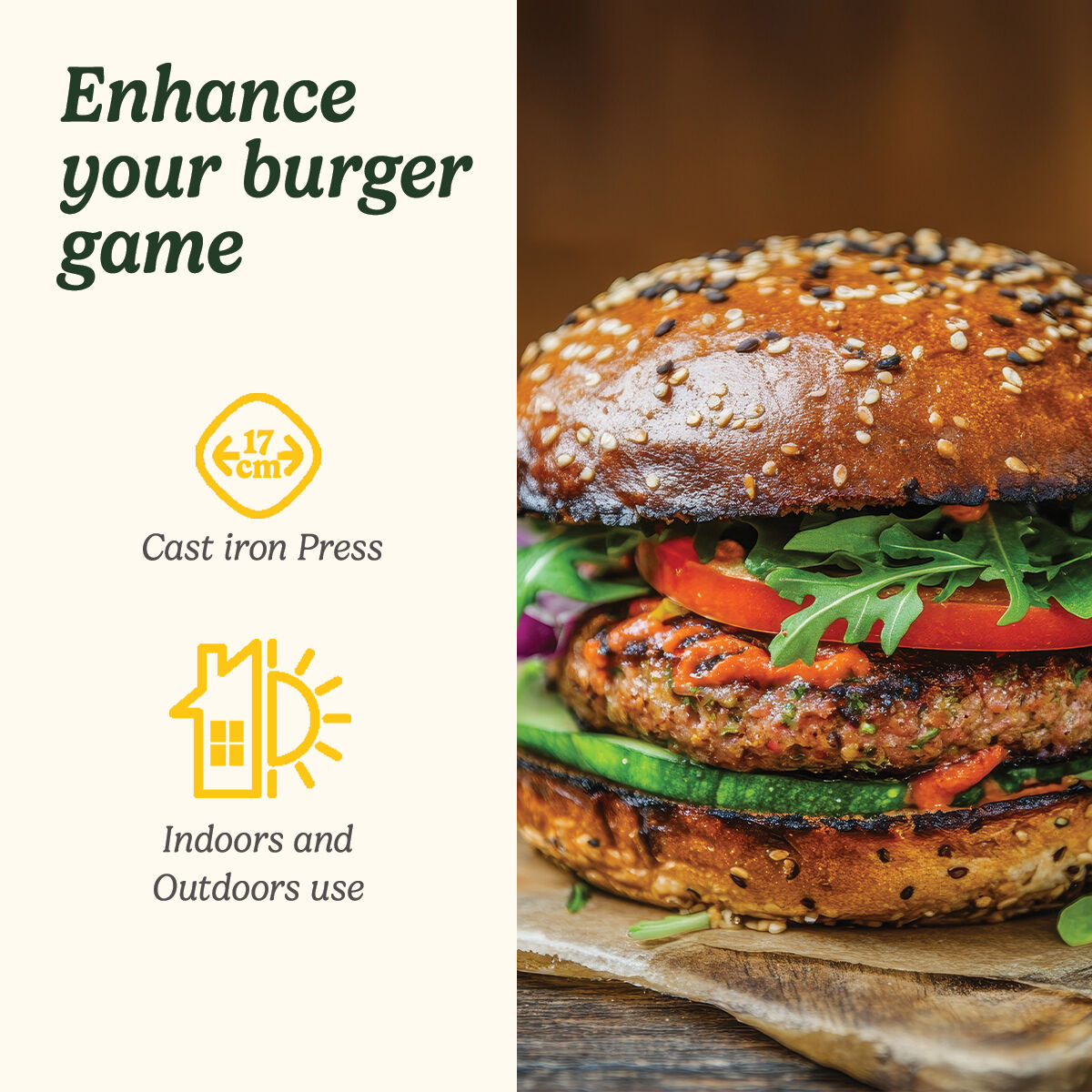 Cuisinart Cast Iron Smashed Burger Press