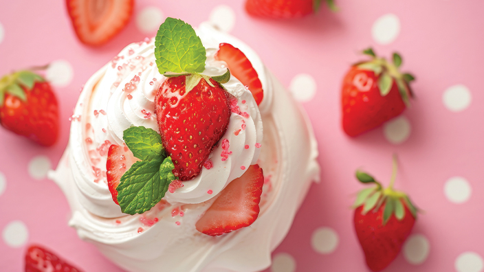 Hand Mixed Cream with Strawberries