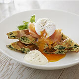 Spinach and Ricotta Waffles with Smoked Salmon-1