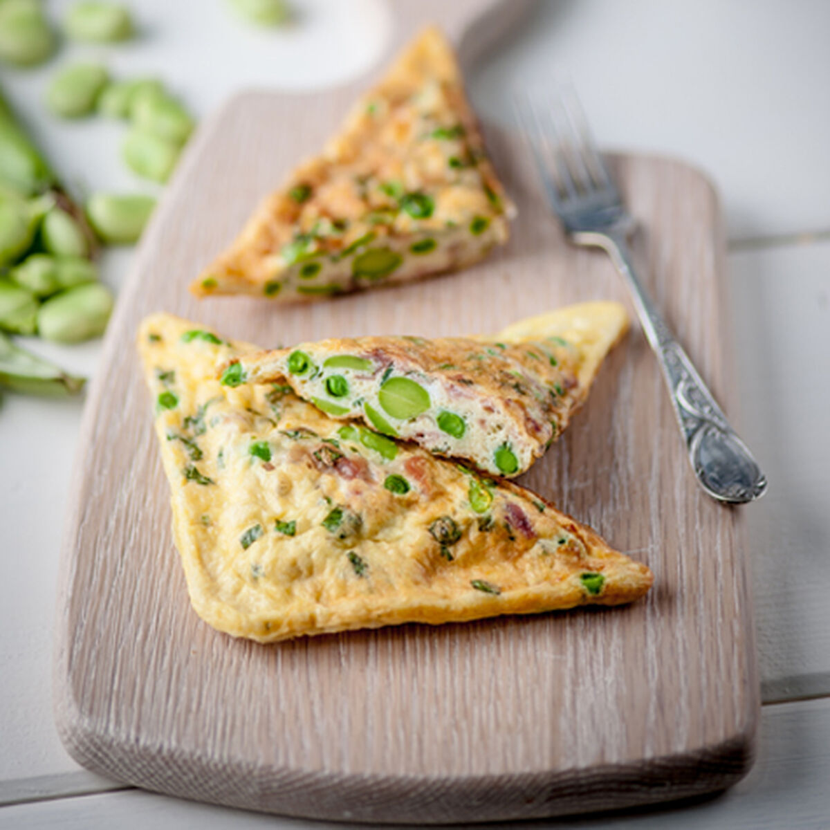 Broad Bean, Pea and Prosciutto Frittata-1