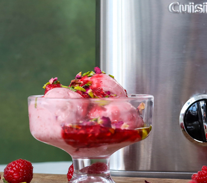 Rose and Pistachio Ice Cream