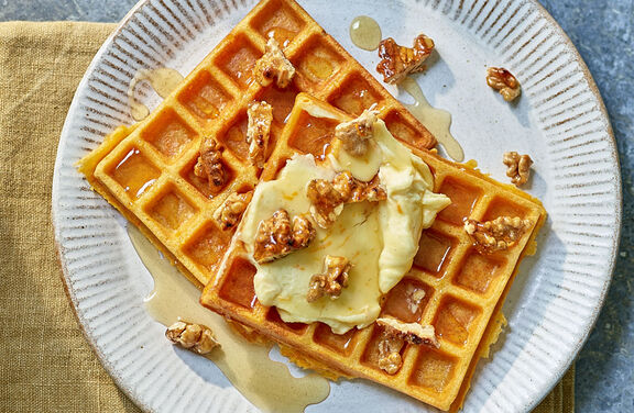 Carrot Cake Waffles